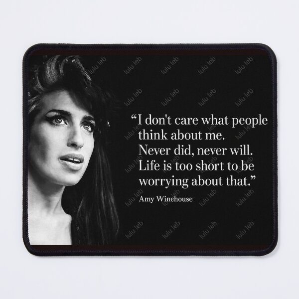 Item preview, Amy Winehouse – Life Is Too Short Quote designed and sold by LuluLeb.