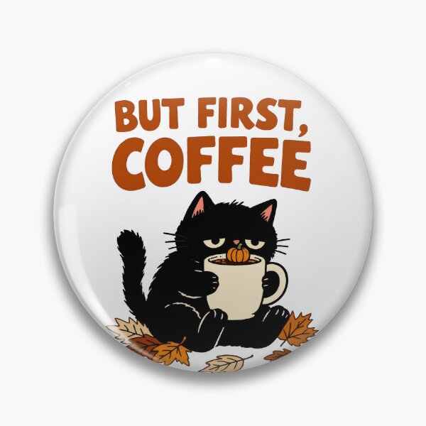 Item preview, But First Coffee Halloween Cat T-shirt. designed and sold by Nuttajak.