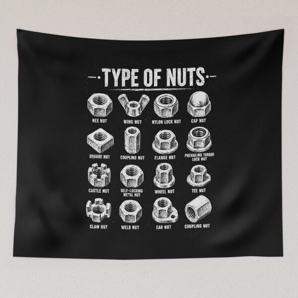 Item preview, Illustration of Various Types of Nuts for Mechanics designed and sold by rafaeltto.