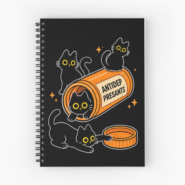 Item preview, Playful black cats with a twist on antidepressants designed and sold by rafaeltto.