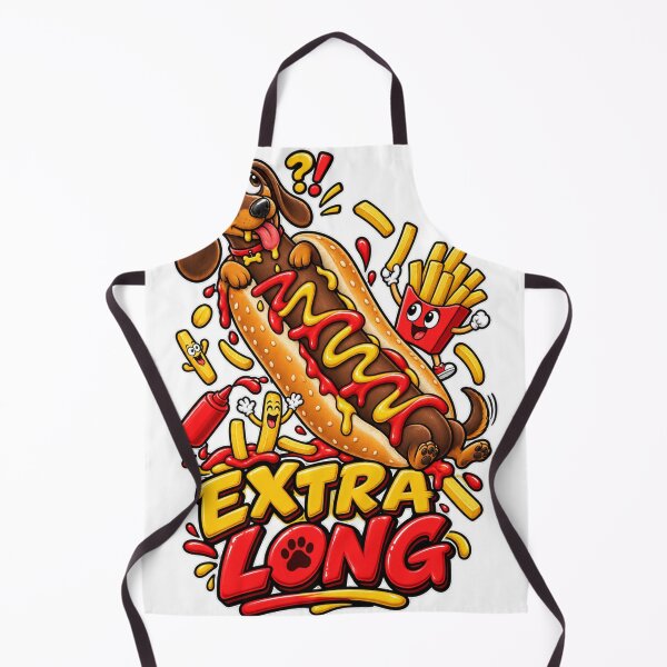 Item preview, Extra Long Dachshund | Funny Hot Dog Dachshund With Fries Food designed and sold by KnrNazimTHRE4DS.