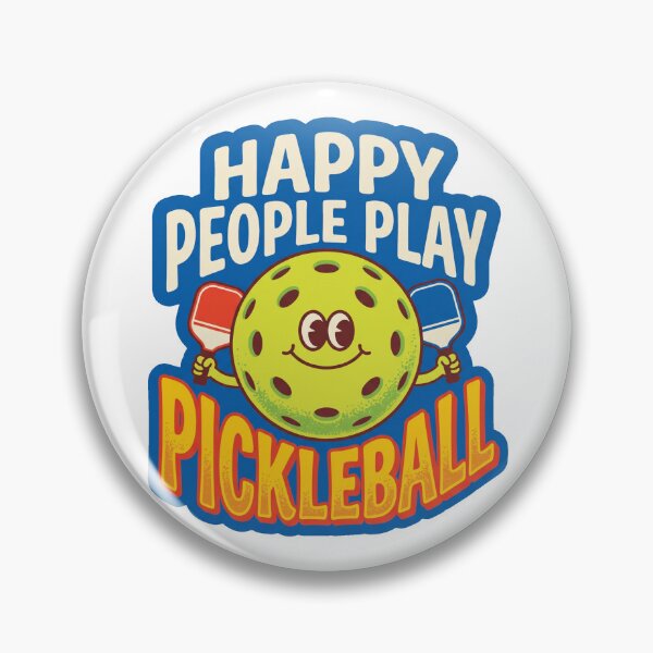 Item preview, Happy People Play Pickleball Retro Mascot designed and sold by randaper.
