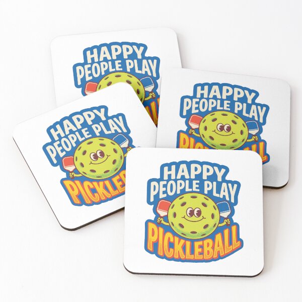 Item preview, Happy People Play Pickleball Retro Mascot designed and sold by randaper.