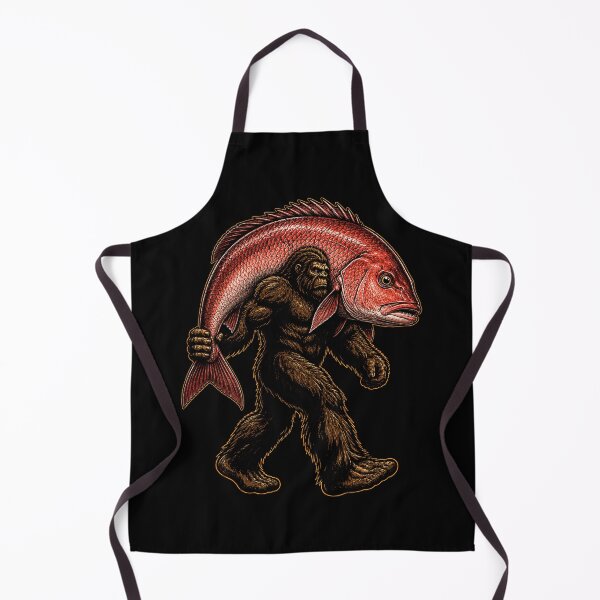 Item preview, Bigfoot carrying a giant fish illustration designed and sold by rafaeltto.
