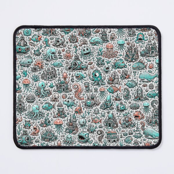 Item preview, Cute Underwater Monster Doodle Pattern designed and sold by i-corp.