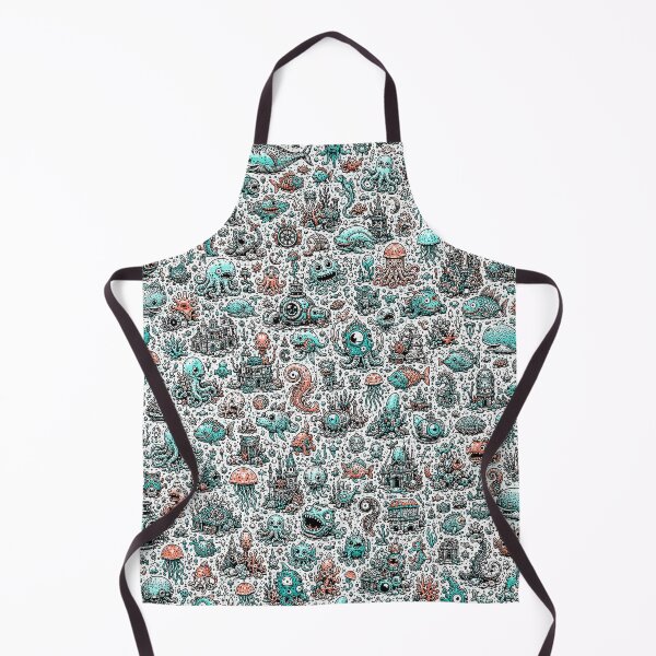 Item preview, Cute Underwater Monster Doodle Pattern designed and sold by i-corp.