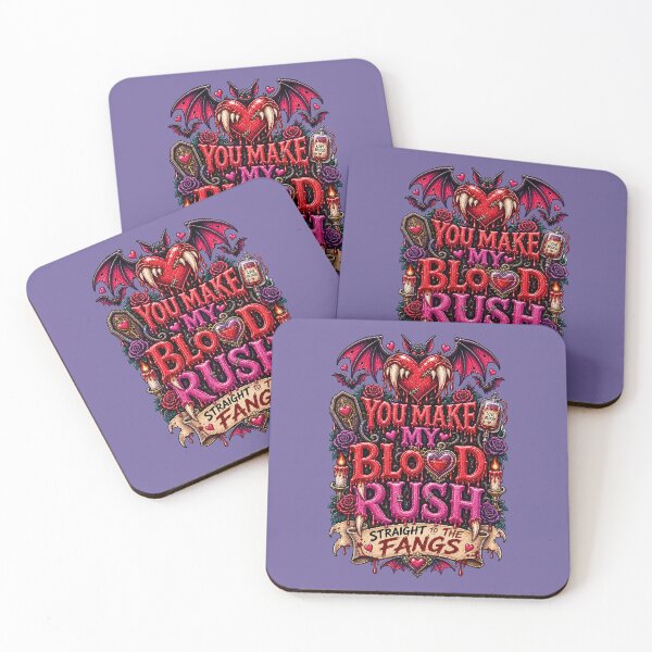 Item preview, DARK LOVE ❤️ - MONSTER ROMANCE COLLETION -  VAMPIRE LOVE - YOU MAKE MY BLOOD RUSH - STRAIGHT TO THE FANGS v3 designed and sold by WheelieGdArt.