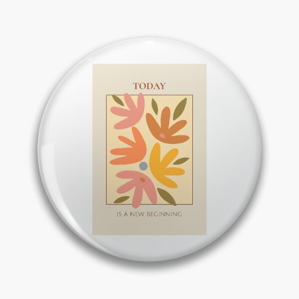 Item preview, Today Is A New Beginning - Abstract Retro Floral Art Poster designed and sold by chatzous.