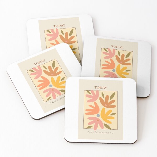 Item preview, Today Is A New Beginning - Abstract Retro Floral Art Poster designed and sold by chatzous.