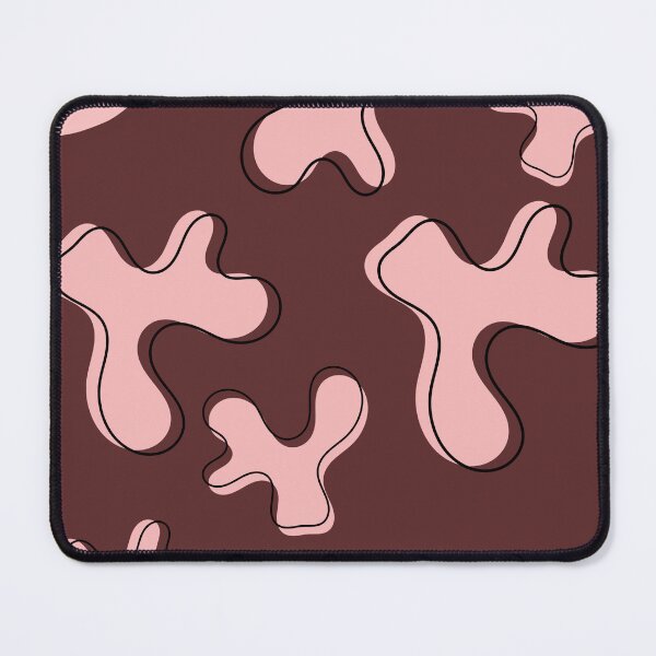 Item preview, Chocolate Brown and Pink Organic Blobs Aesthetic Retro Pattern designed and sold by Nature Moments.