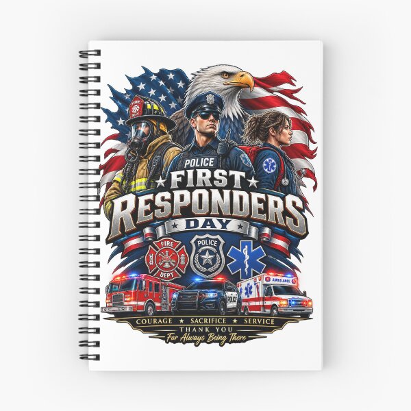 Item preview, First Responders Day 2026 Shirt – Firefighter Police EMT Paramedic Hero American Flag Eagle Gift designed and sold by Cellara91.