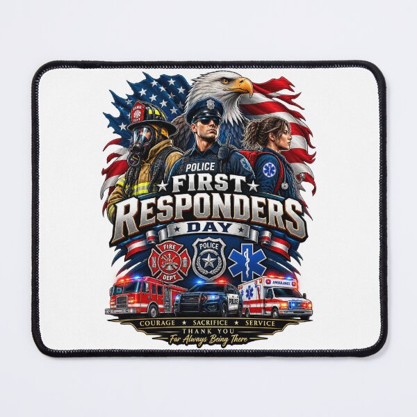 Item preview, First Responders Day 2026 Shirt – Firefighter Police EMT Paramedic Hero American Flag Eagle Gift designed and sold by Cellara91.