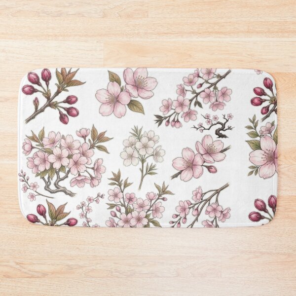 Item preview, Vintage Pink Cherry Blossom Floral Branch Sticker pack Sheet designed and sold by Rehnair.