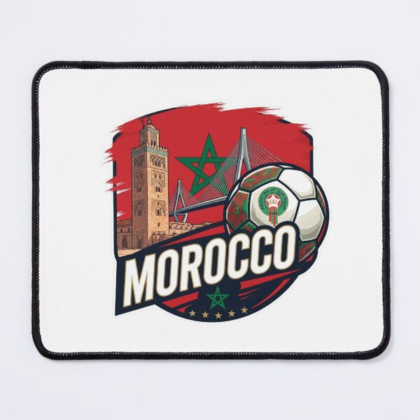 Item preview, Morocco Football Soccer Atlas Lions Flag Koutoubia Vintage T-Shirt designed and sold by annaarthk.