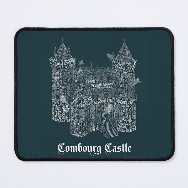 Item preview, Combourg Castle Brittany France Ghost Cat Wooden Leg Typography Art designed and sold by naughty-raccoon.