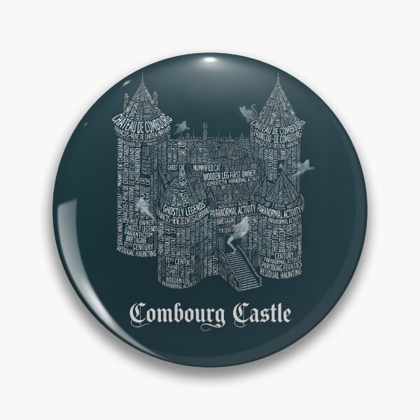 Item preview, Combourg Castle Brittany France Ghost Cat Wooden Leg Typography Art designed and sold by naughty-raccoon.