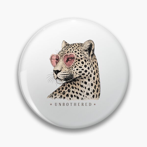 Item preview, Unbothered Leopard Heart Glasses Art designed and sold by camronrufuh.
