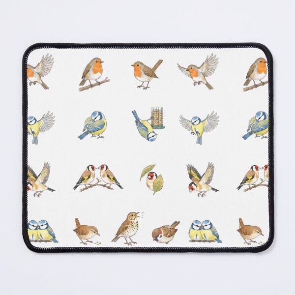 Item preview, Vintage British Garden Birds Watercolor Floral Sticker pack Sheet designed and sold by Rehnair.