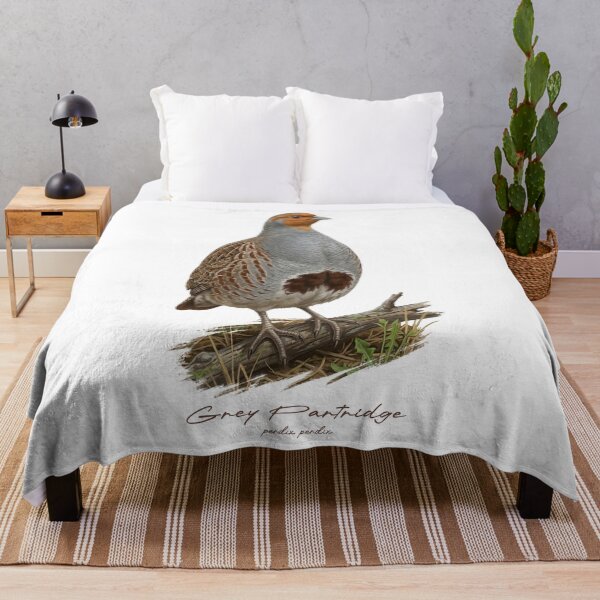 Item preview, Grey Partridge on Grassland Bird Illustration designed and sold by Takeda-art.