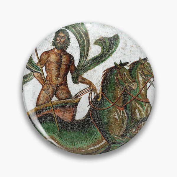 Item preview, Neptune Roman Mosaic Ancient Sea God designed and sold by Retr0Tshirts.