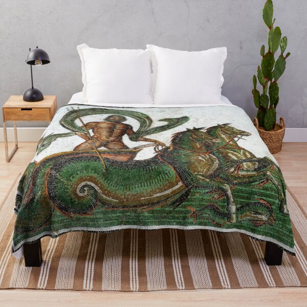 Item preview, Neptune Roman Mosaic Ancient Sea God designed and sold by Retr0Tshirts.