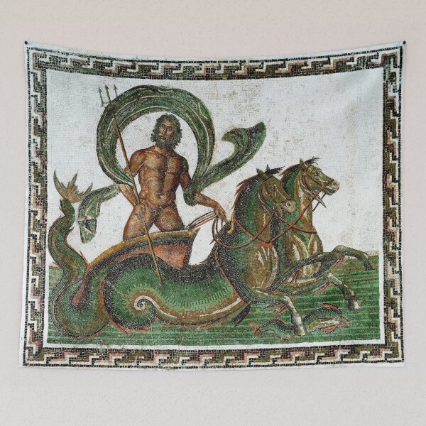 Item preview, Neptune Roman Mosaic Ancient Sea God designed and sold by Retr0Tshirts.