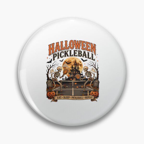 Item preview, Halloween Pickleball Skeletons Fun Design designed and sold by phoebelevine.