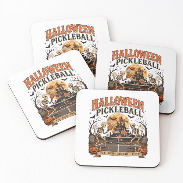 Item preview, Halloween Pickleball Skeletons Fun Design designed and sold by phoebelevine.