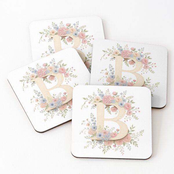 Item preview, Floral Letter B Monogram Watercolor designed and sold by ITCHAWAWAA.
