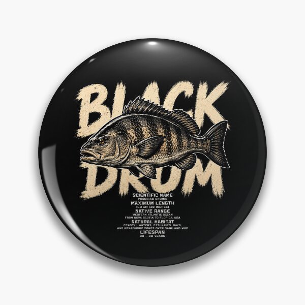 Item preview, Detailed black drum fish illustration for ocean lovers designed and sold by rafaeltto.
