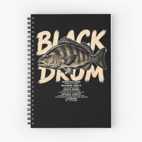 Item preview, Detailed black drum fish illustration for ocean lovers designed and sold by rafaeltto.