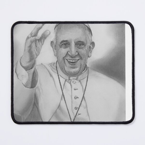 Item preview, Pope Francis Portrait – Inspirational Catholic Art | Religious Wall Decor designed and sold by ConorKeeganArt.