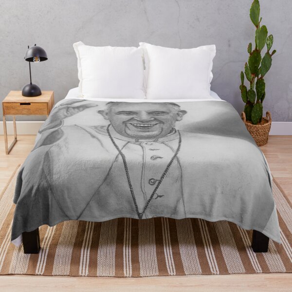 Item preview, Pope Francis Portrait – Inspirational Catholic Art | Religious Wall Decor designed and sold by ConorKeeganArt.