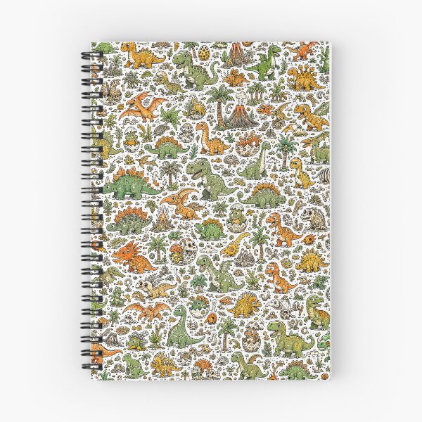 Item preview, Prehistoric Cute Monster Doodle Pattern designed and sold by i-corp.