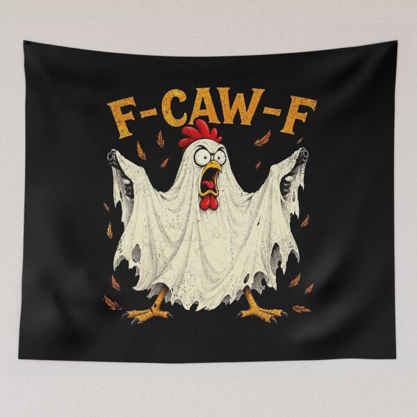 Item preview, F Caw F Funny Humor Quote Rooster Meme Chicken Halloween designed and sold by watanabeee.