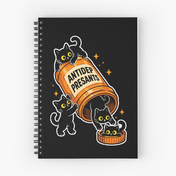 Item preview, Cute black cats bursting from an antidepressant bottle designed and sold by rafaeltto.