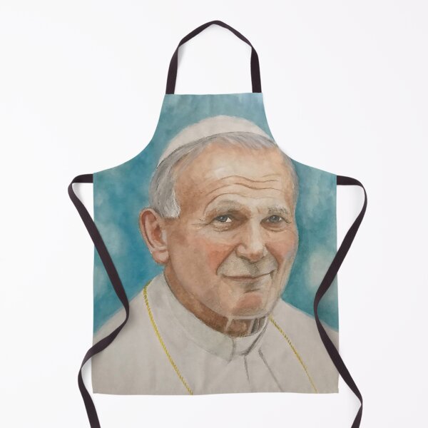 Item preview, Pope John Paul II Watercolor Portrait Print – Hand-Painted Religious Icon Art designed and sold by ConorKeeganArt.