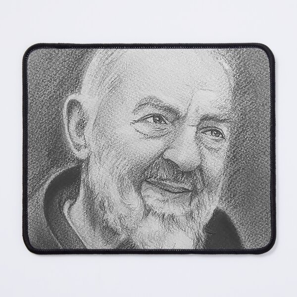Item preview, Padre Pio Pencil Portrait – Hand-Drawn Catholic Saint Sketch Art Print designed and sold by ConorKeeganArt.