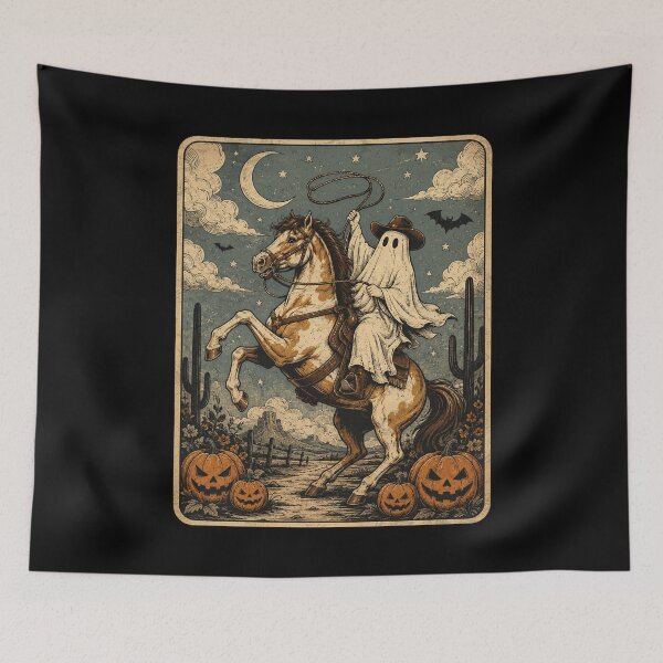 Item preview, Funny Cowboy Ghost Halloween Western Rodeo designed and sold by elongatedjazz.