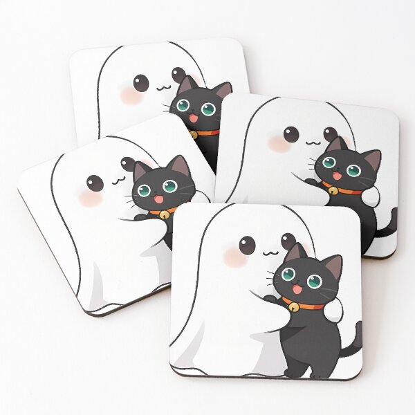 Item preview, Cute Ghost Holding Black Cat Companion Icon designed and sold by pumsquare.