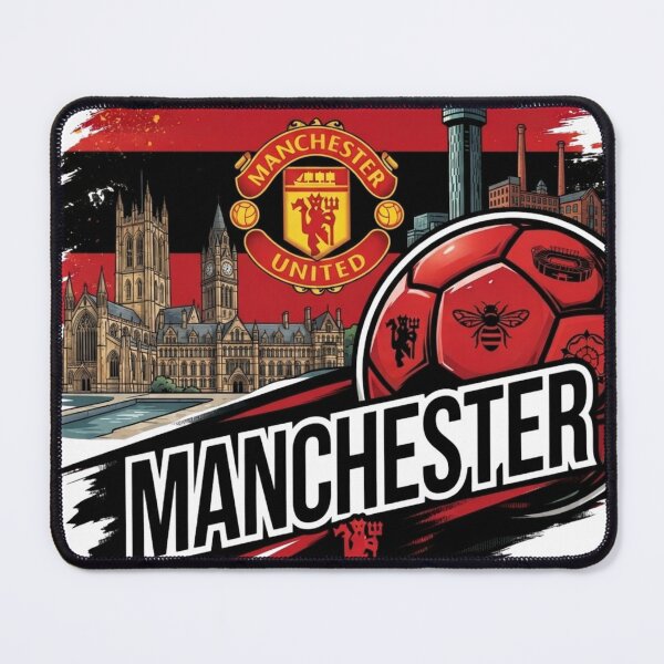 Item preview, Manchester Football Soccer City Landmarks Vintage Red Devils T-Shirt designed and sold by annaarthk.