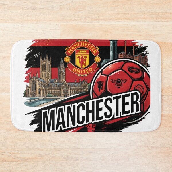 Item preview, Manchester Football Soccer City Landmarks Vintage Red Devils T-Shirt designed and sold by annaarthk.