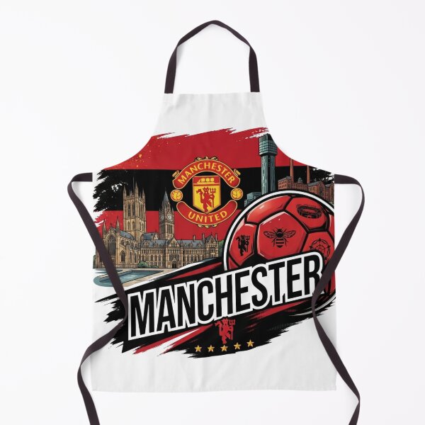 Aperçu de l'œuvre T-shirt vintage Manchester Football Soccer City Landmarks Red Devils créée et vendue par annaarthk.