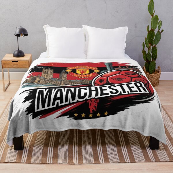 Item preview, Manchester Football Soccer City Landmarks Vintage Red Devils T-Shirt designed and sold by annaarthk.
