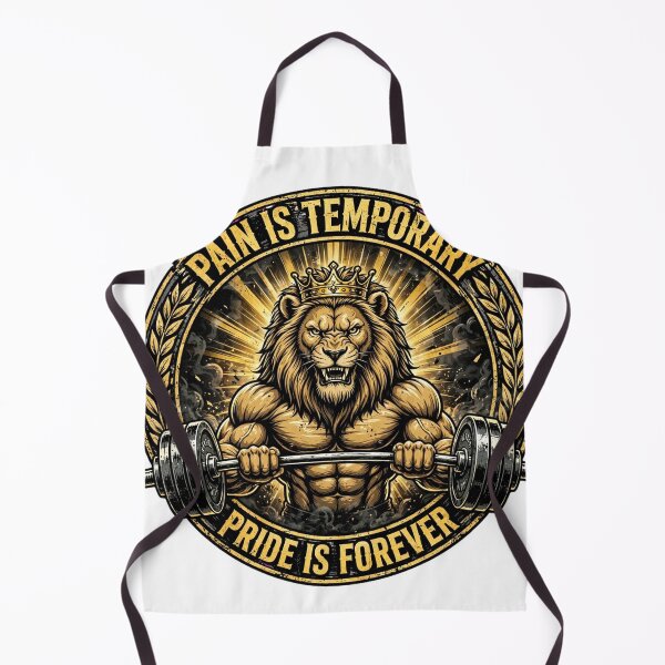 Item preview, Pain Is Temporary, Pride Is Forever - Lion Gym Motivation designed and sold by Csaba1983.