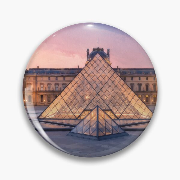 Item preview, The Louvre Pyramid at Dusk designed and sold by RedPeaStudio.