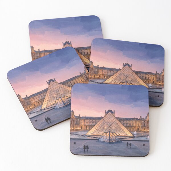 Item preview, The Louvre Pyramid at Dusk designed and sold by RedPeaStudio.