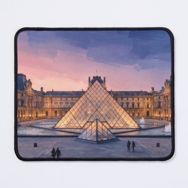 Item preview, The Louvre Pyramid at Dusk designed and sold by RedPeaStudio.