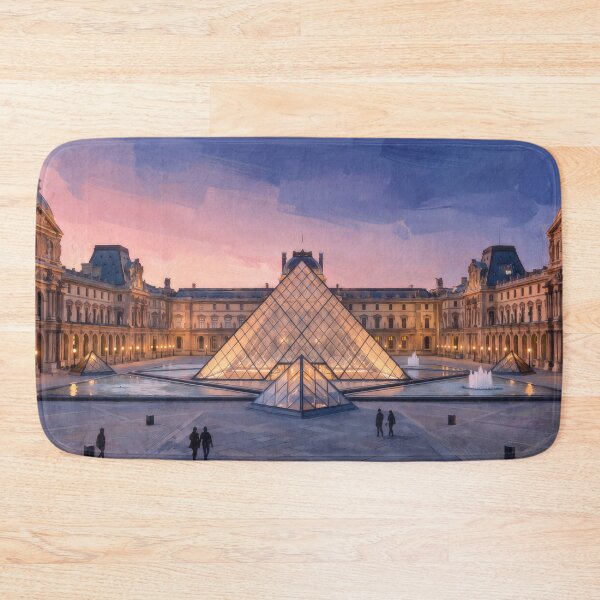 Item preview, The Louvre Pyramid at Dusk designed and sold by RedPeaStudio.