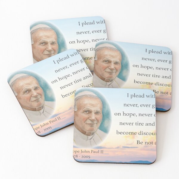 Item preview, Pope John Paul II print wall art designed and sold by ConorKeeganArt.